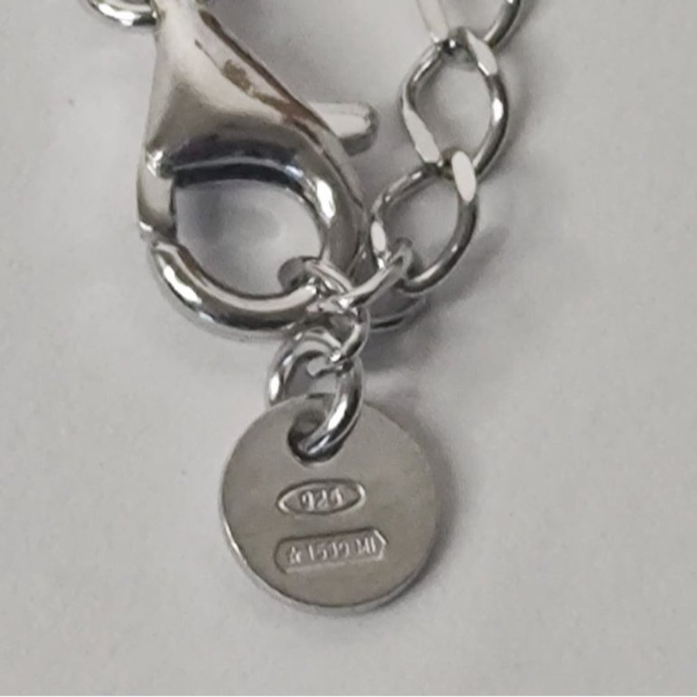 MILOR SILVER Necklace Heart 925 Sterling Silver Made In Italy - Picture 6 of 7